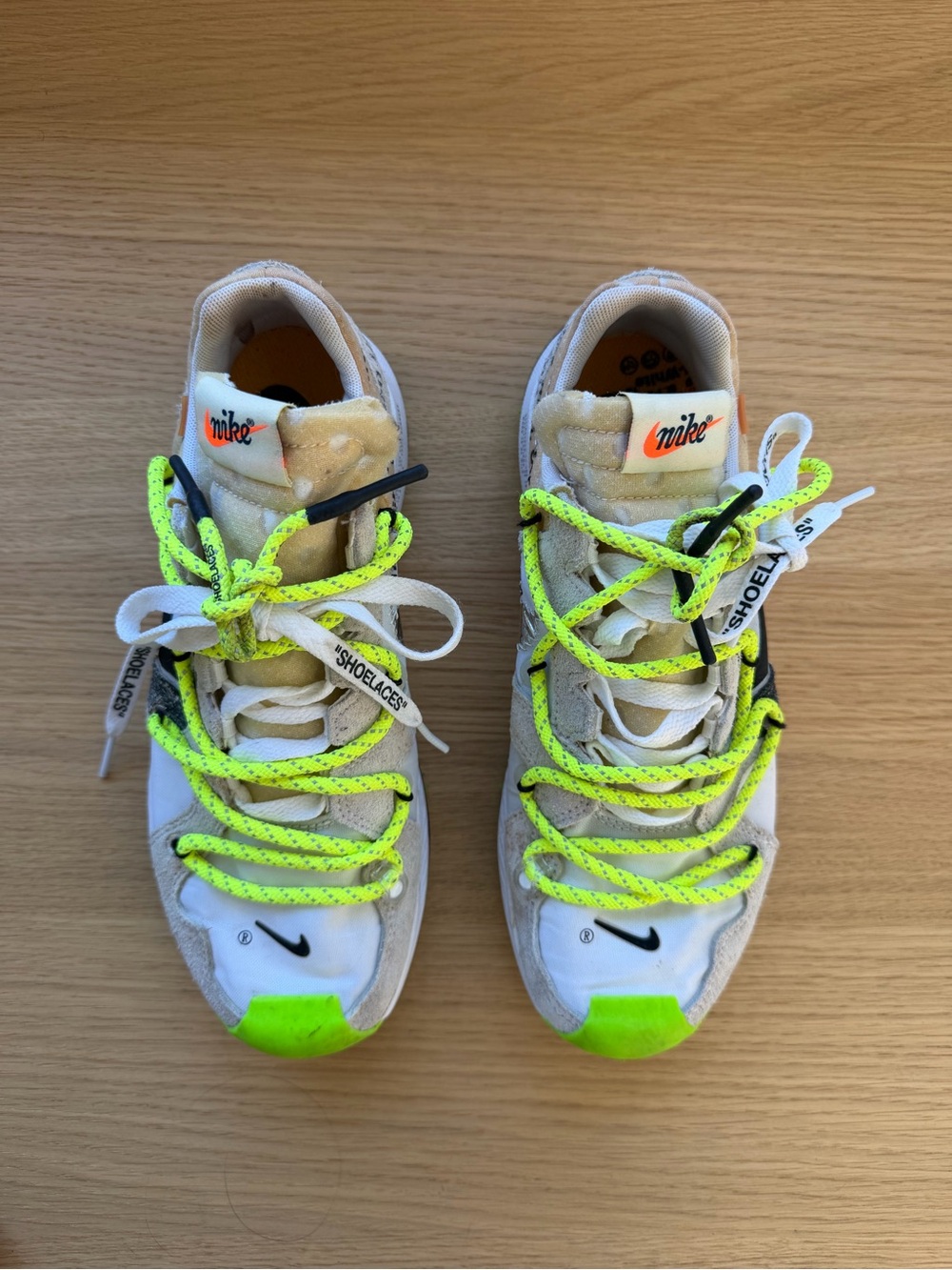 Nike Off-White x Women's Air Zoom Terra Kiger 5 Sneakers White & Green US 8